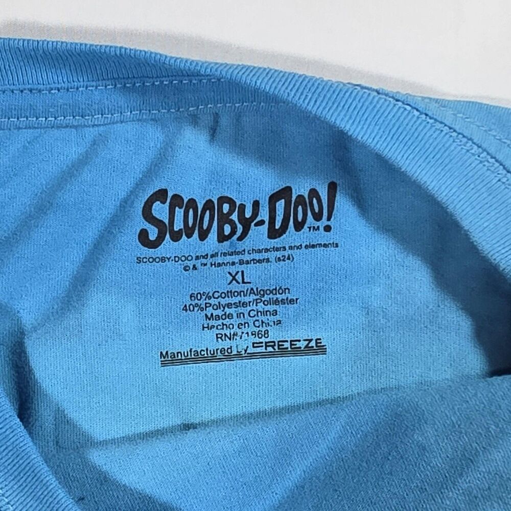 Scooby-Doo Mystery Machine Shirt Mens XL Blue Long Sleeve Graphic Tee Freeze - Picture 3 of 11